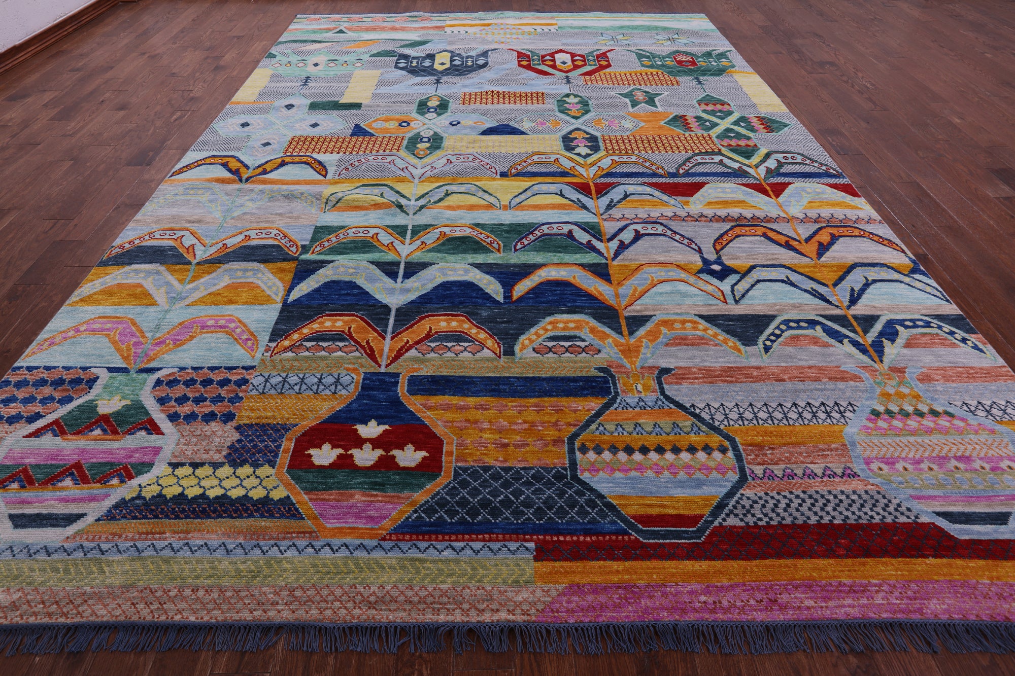 Tribal Moroccan Hand Knotted Wool Rug - 10' 3" X 14' 4" - Golden Nile