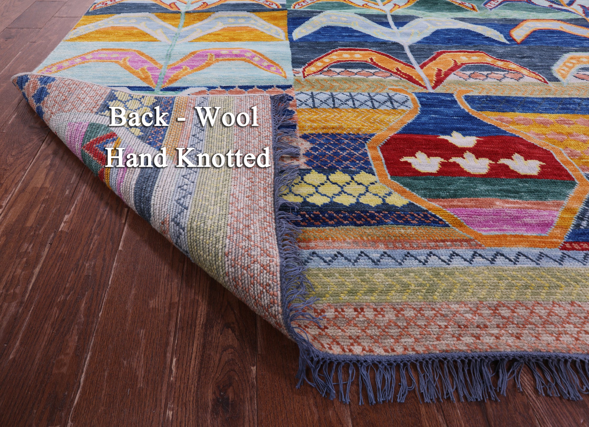 Tribal Moroccan Hand Knotted Wool Rug - 10' 3" X 14' 4" - Golden Nile