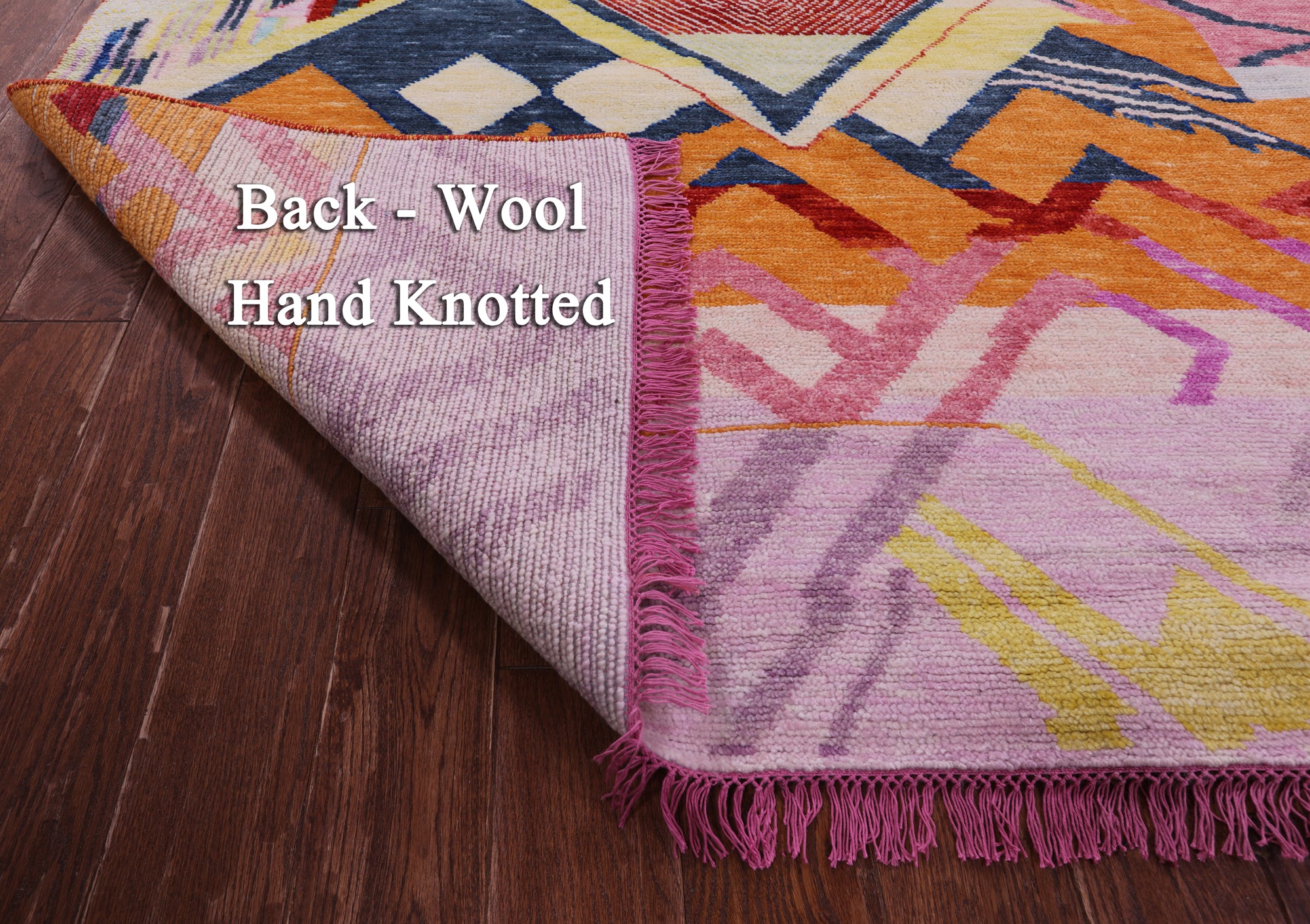 Tribal Moroccan Handmade Wool Rug - 9' 10" X 13' 10" - Golden Nile
