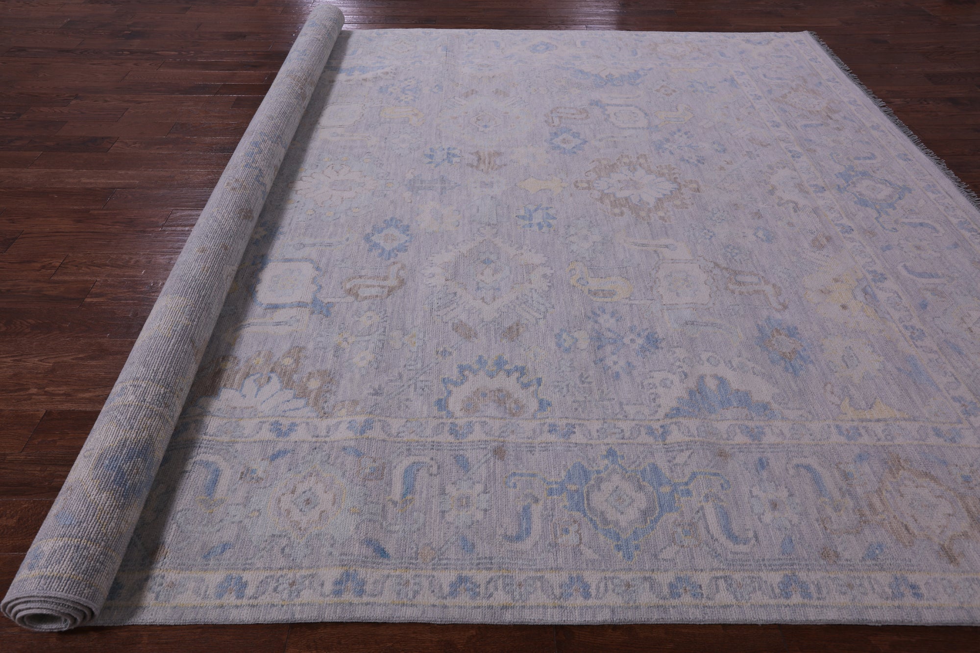 Grey Persian Fine Serapi Handmade Wool Rug - 10' 2" X 13' 9" - Golden Nile