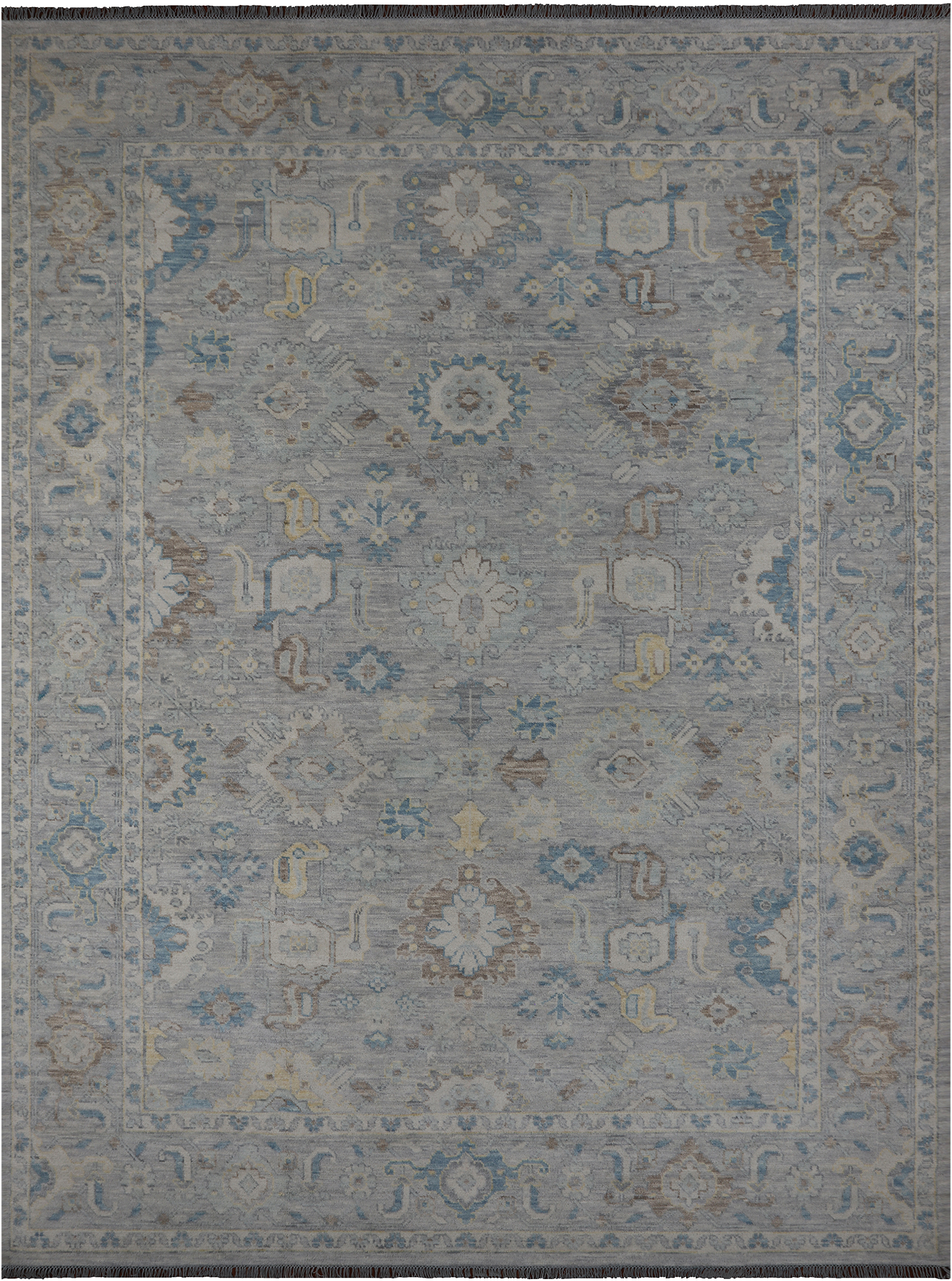 Grey Persian Fine Serapi Handmade Wool Rug - 10' 2" X 13' 9"