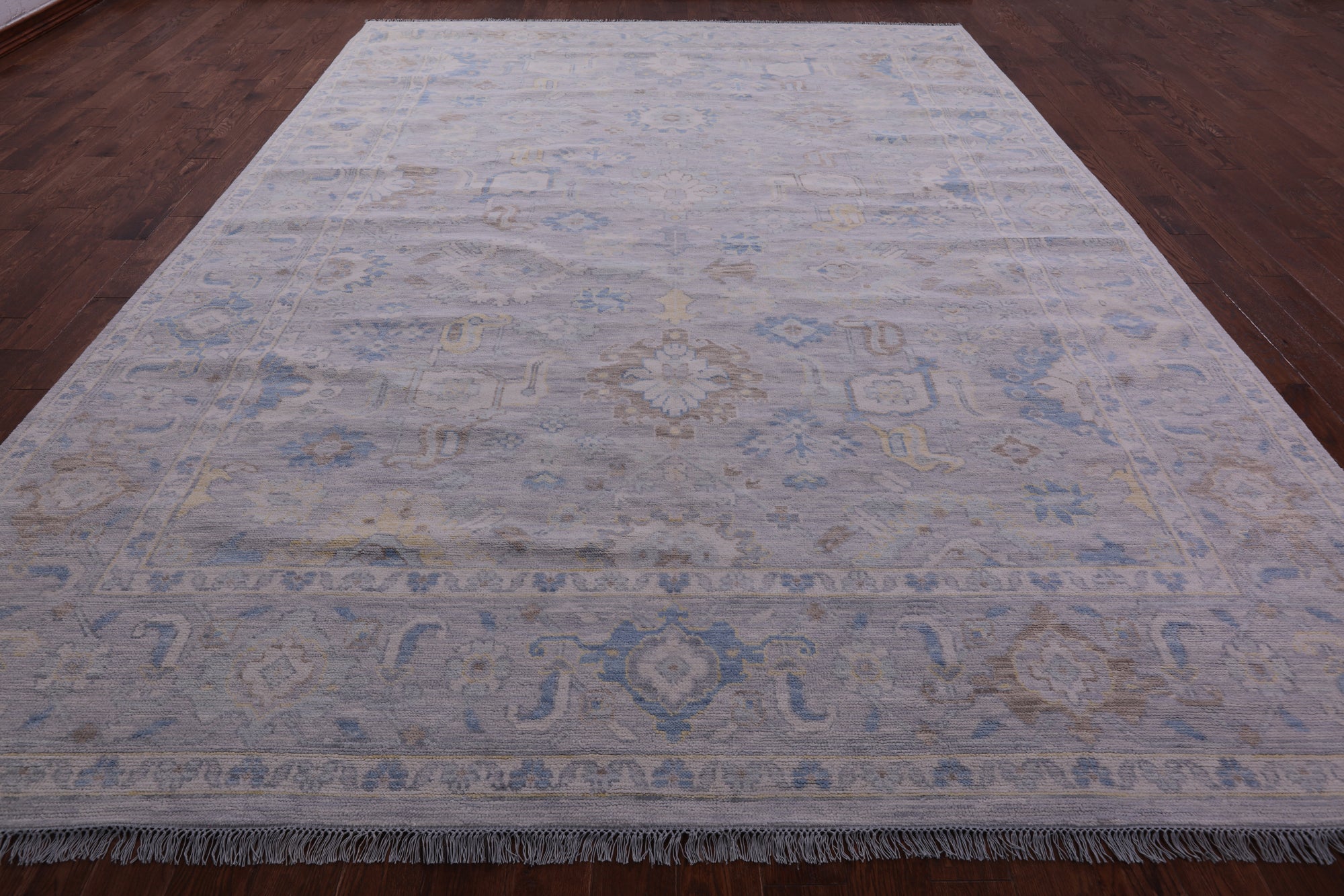 Grey Persian Fine Serapi Handmade Wool Rug - 10' 2" X 13' 9" - Golden Nile