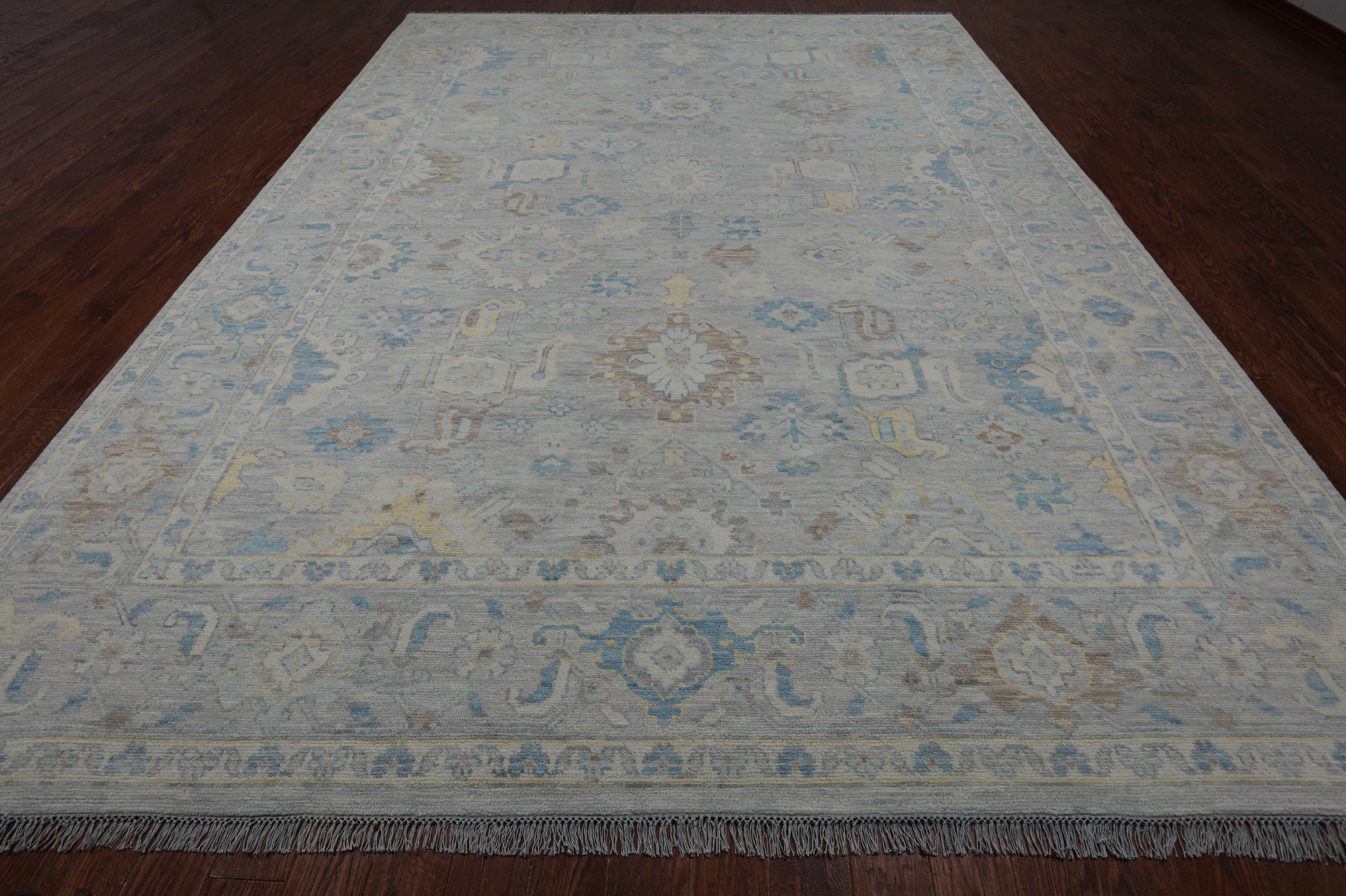 Grey Persian Fine Serapi Handmade Wool Rug - 10' 2" X 13' 9"