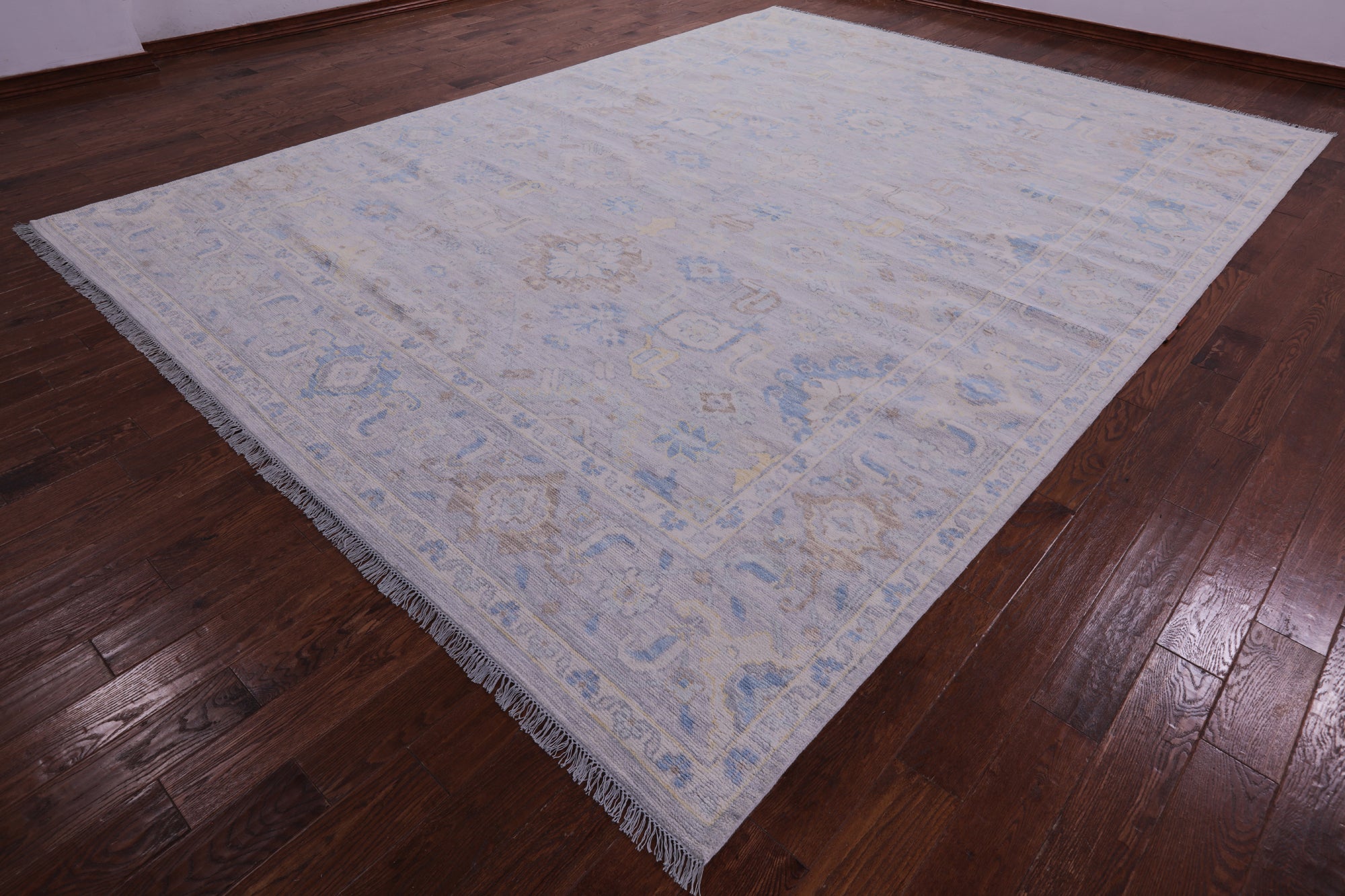 Grey Persian Fine Serapi Handmade Wool Rug - 10' 2" X 13' 9" - Golden Nile
