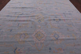 Light Blue Persian Sultanabad Hand Knotted Wool Rug - 10' 1" X 14' 3" - Golden Nile