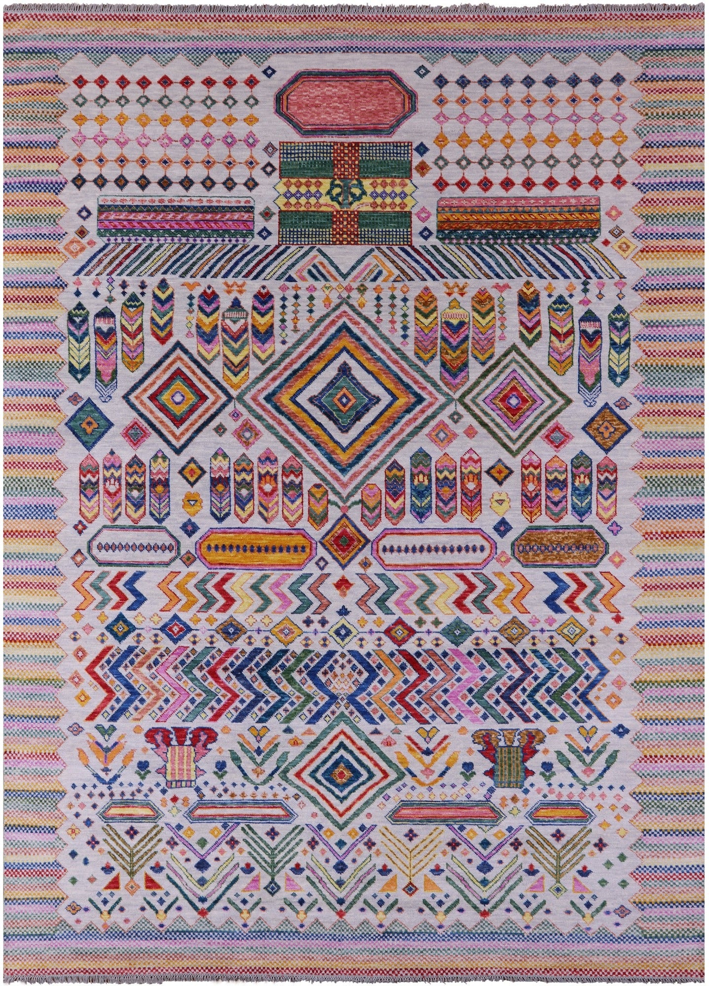 Tribal Moroccan Handmade Wool Rug - 10' 2" X 13' 10" - Golden Nile