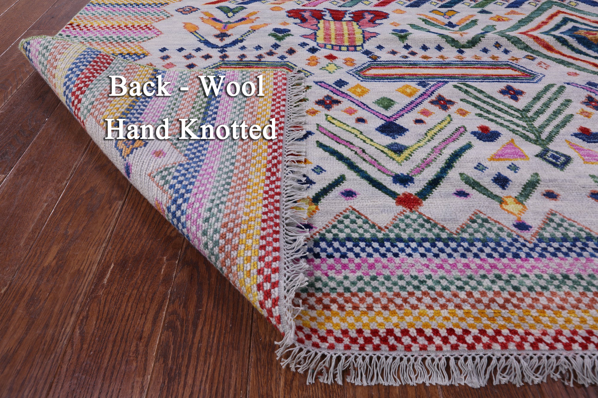 Tribal Moroccan Handmade Wool Rug - 10' 2" X 13' 10" - Golden Nile