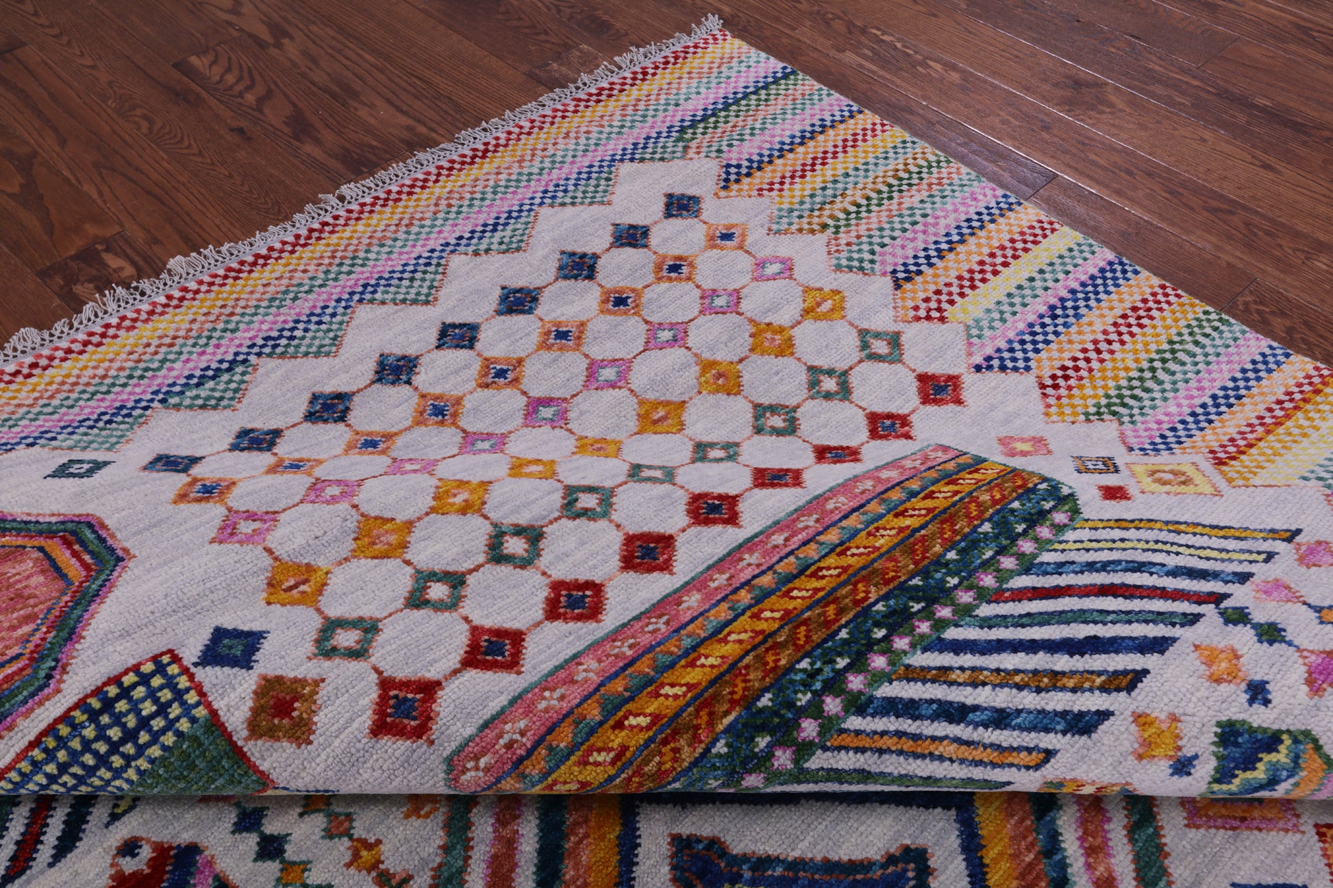Tribal Moroccan Handmade Wool Rug - 10' 2" X 13' 10" - Golden Nile
