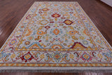 Light Grey Persian Heriz Serapi Hand Knotted Wool Rug - 9' 11" X 13' 8" - Golden Nile