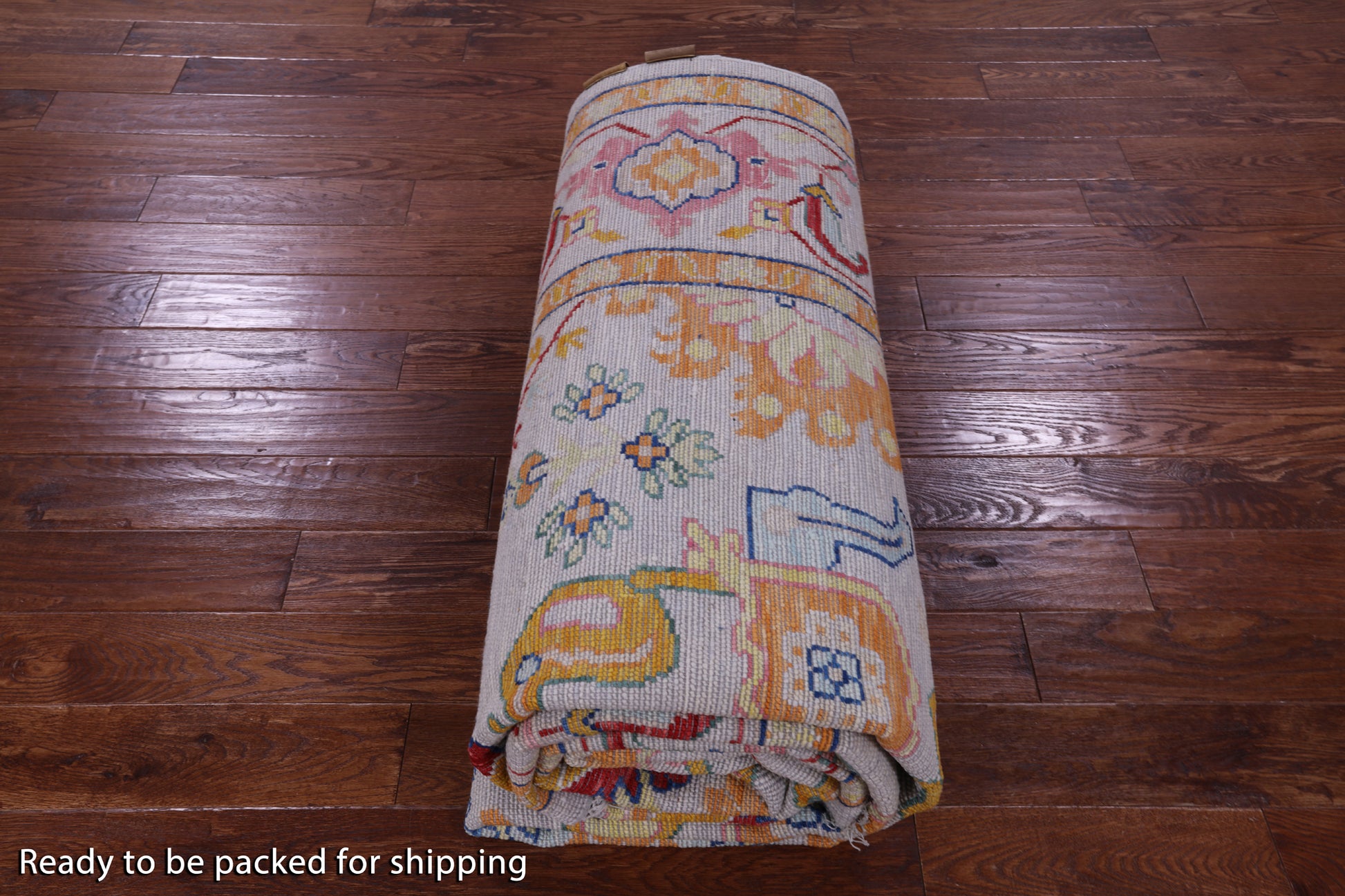 Light Grey Persian Heriz Serapi Hand Knotted Wool Rug - 9' 11" X 13' 8" - Golden Nile