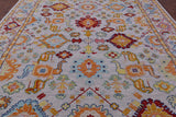 Light Grey Persian Heriz Serapi Hand Knotted Wool Rug - 9' 11" X 13' 8" - Golden Nile