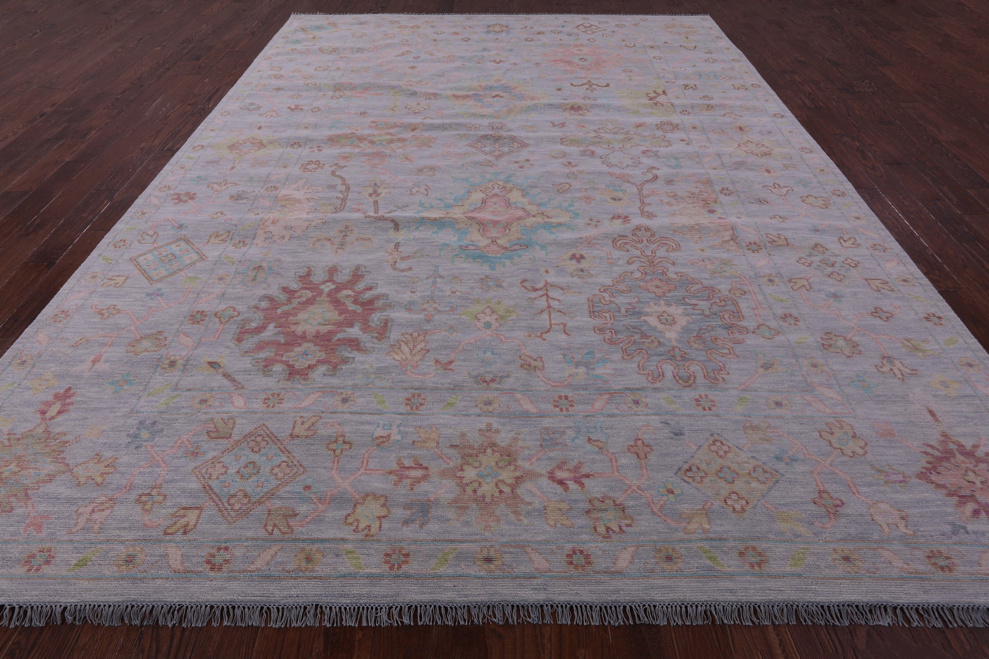 Silver Persian Sultanabad Hand Knotted Wool Rug - 10' 2" X 13' 9" - Golden Nile