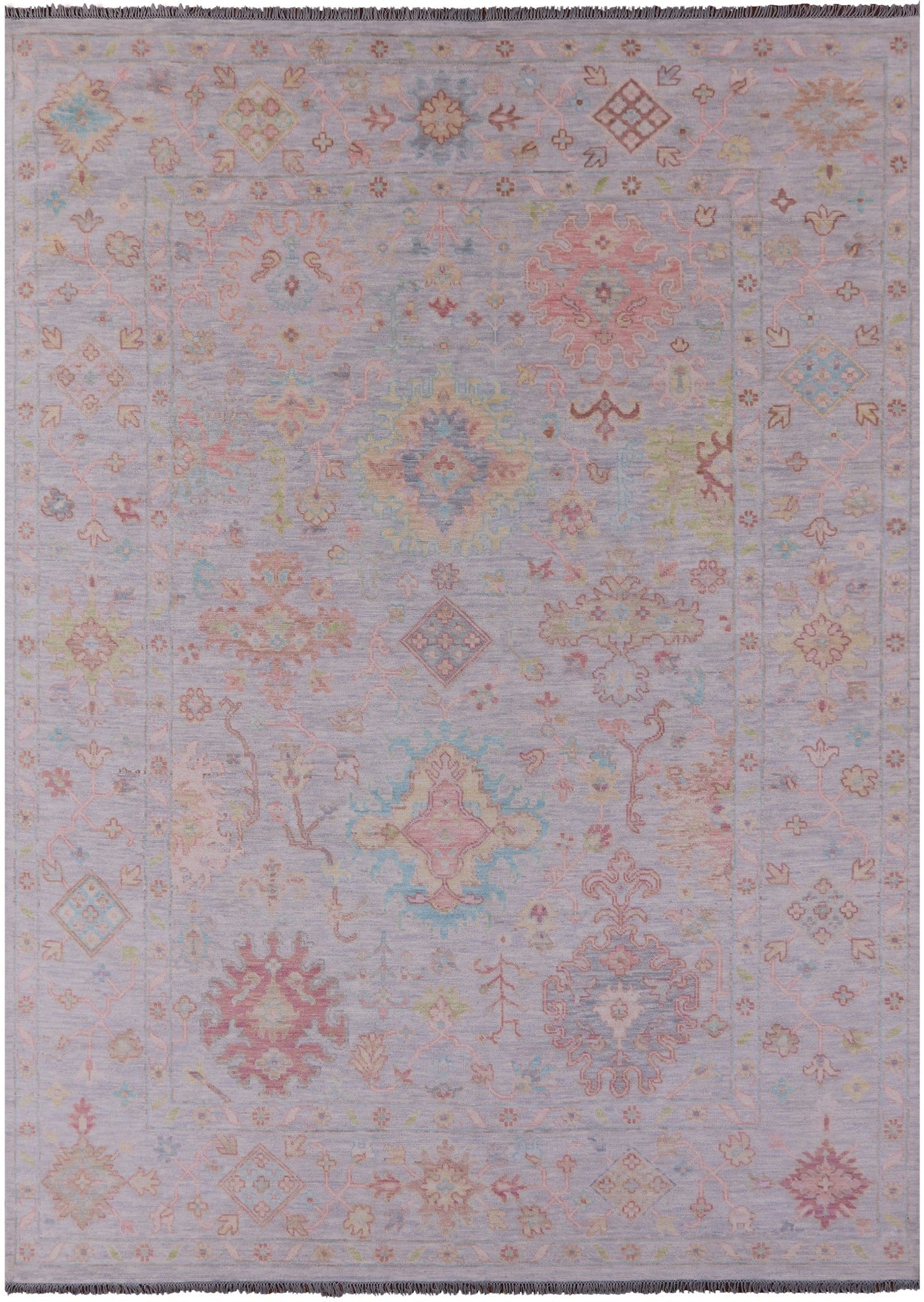 Silver Persian Sultanabad Hand Knotted Wool Rug - 10' 2" X 13' 9" - Golden Nile