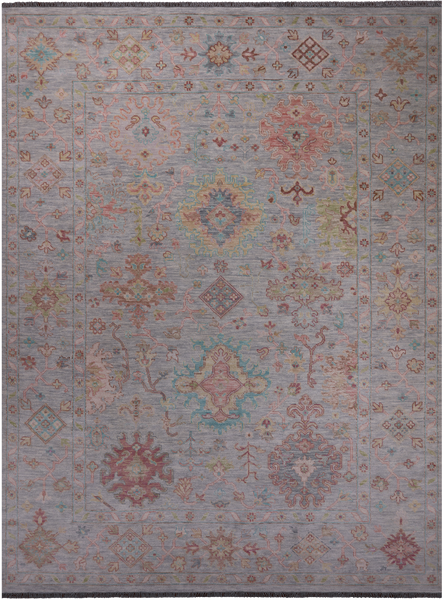 SUPER SALE Silver Persian Sultanabad Hand Knotted Wool Rug - 10' 2" X 13' 9"