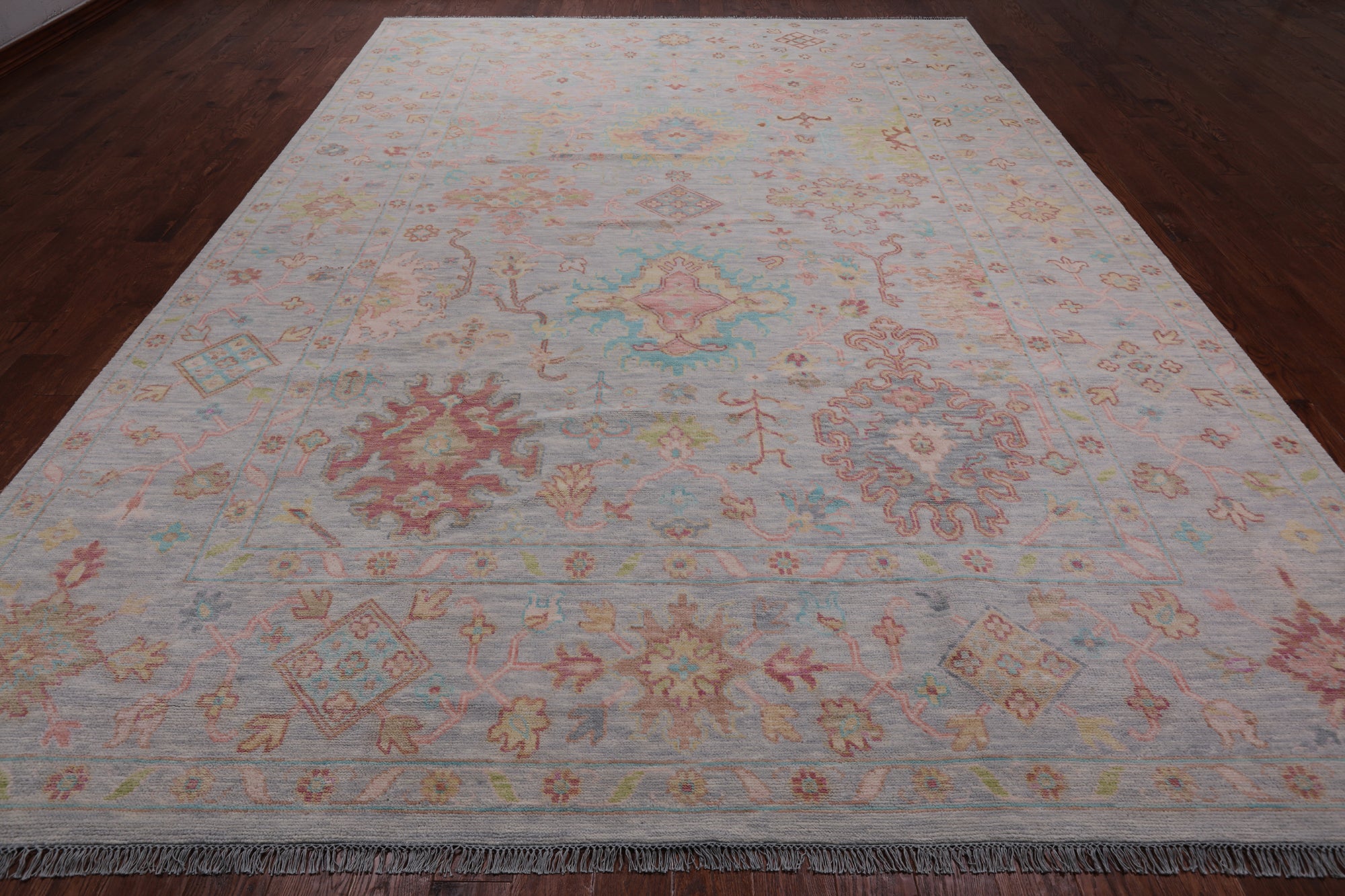 SUPER SALE Silver Persian Sultanabad Hand Knotted Wool Rug - 10' 2" X 13' 9"