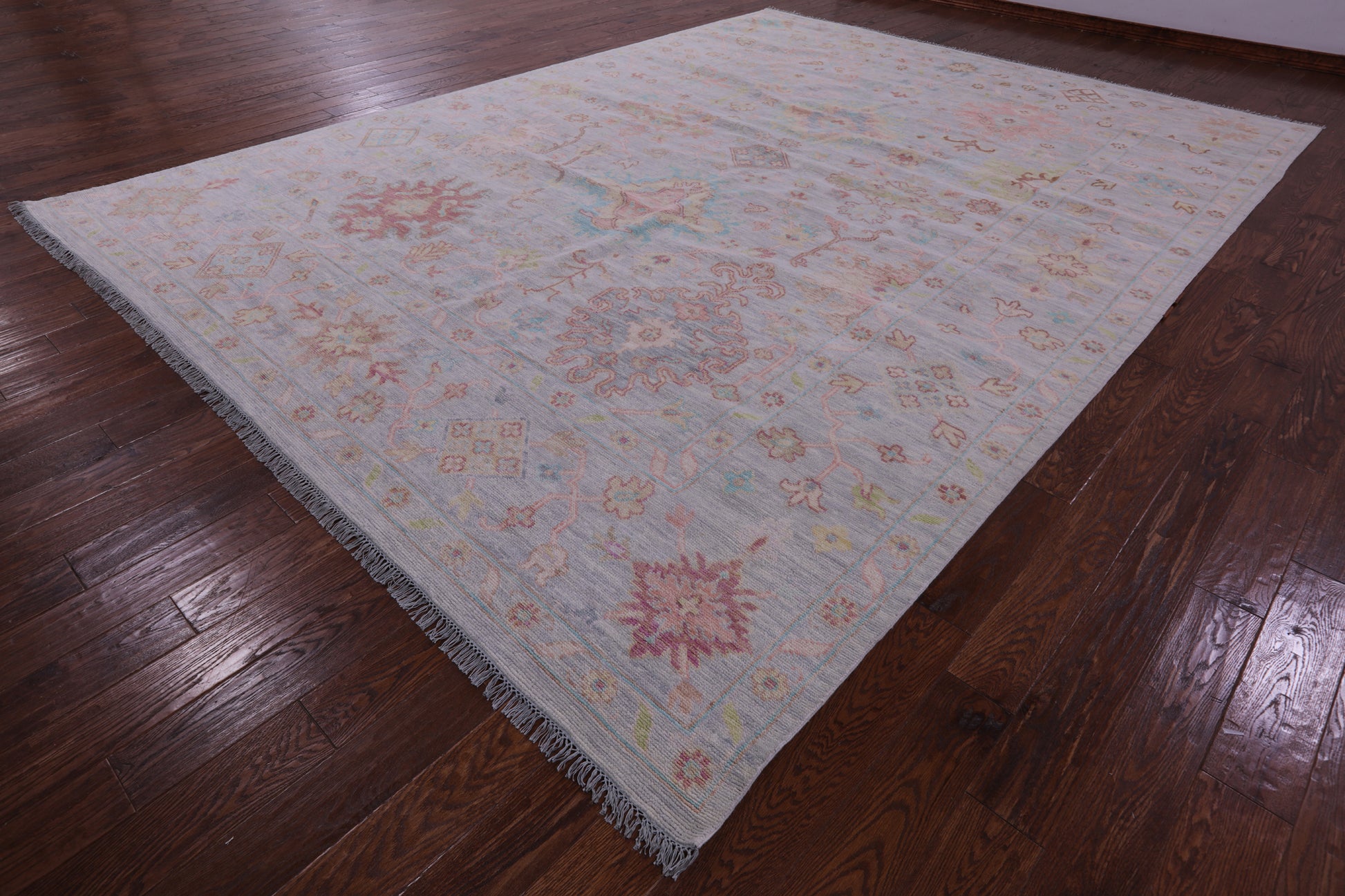 Silver Persian Sultanabad Hand Knotted Wool Rug - 10' 2" X 13' 9" - Golden Nile