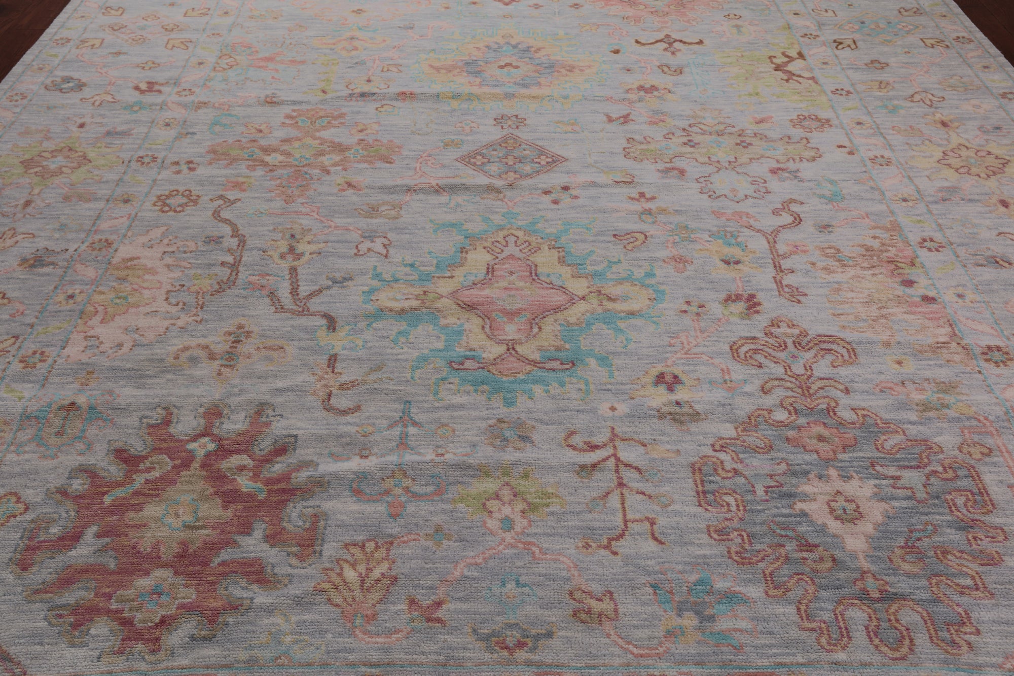 SUPER SALE Silver Persian Sultanabad Hand Knotted Wool Rug - 10' 2" X 13' 9"