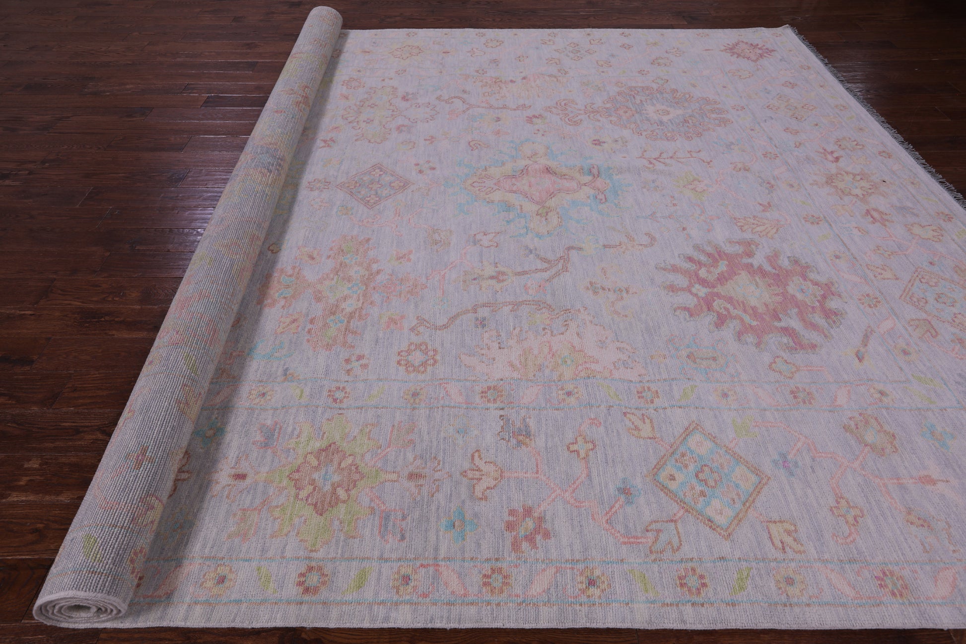 Silver Persian Sultanabad Hand Knotted Wool Rug - 10' 2" X 13' 9" - Golden Nile