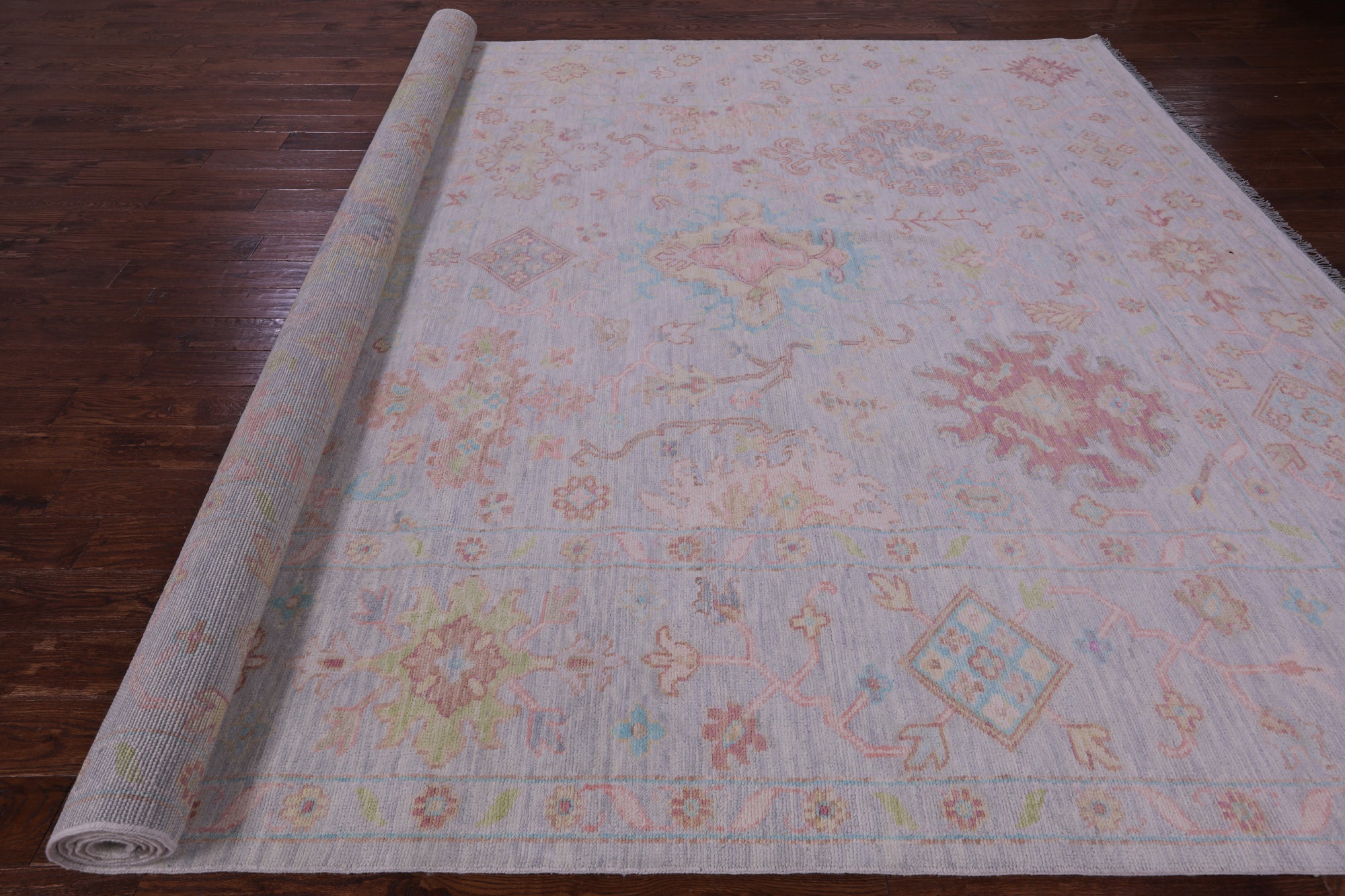 Silver Persian Sultanabad Hand Knotted Wool Rug - 10' 2" X 13' 9" - Golden Nile