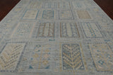 Grey Tribal Persian Gabbeh Hand Knotted Wool Rug - 10' 3" X 13' 10"