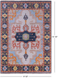 Geometric Heriz Serapi Handmade Wool Rug - 9' 10" X 13' 10" - Golden Nile