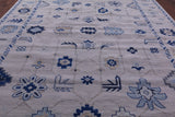 Grey Turkish Oushak Hand Knotted Wool Rug - 10' 5" X 14' 0" - Golden Nile