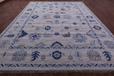 Grey Turkish Oushak Hand Knotted Wool Rug - 10' 5" X 14' 0" - Golden Nile