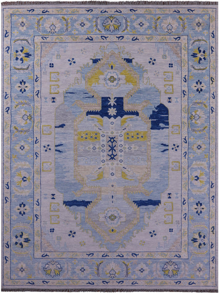 Blue Persian Bakshaish Hand Knotted Wool Rug - 10' 3" X 13' 7" - Golden Nile