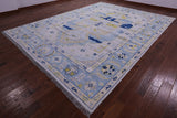 Blue Persian Bakshaish Hand Knotted Wool Rug - 10' 3" X 13' 7" - Golden Nile