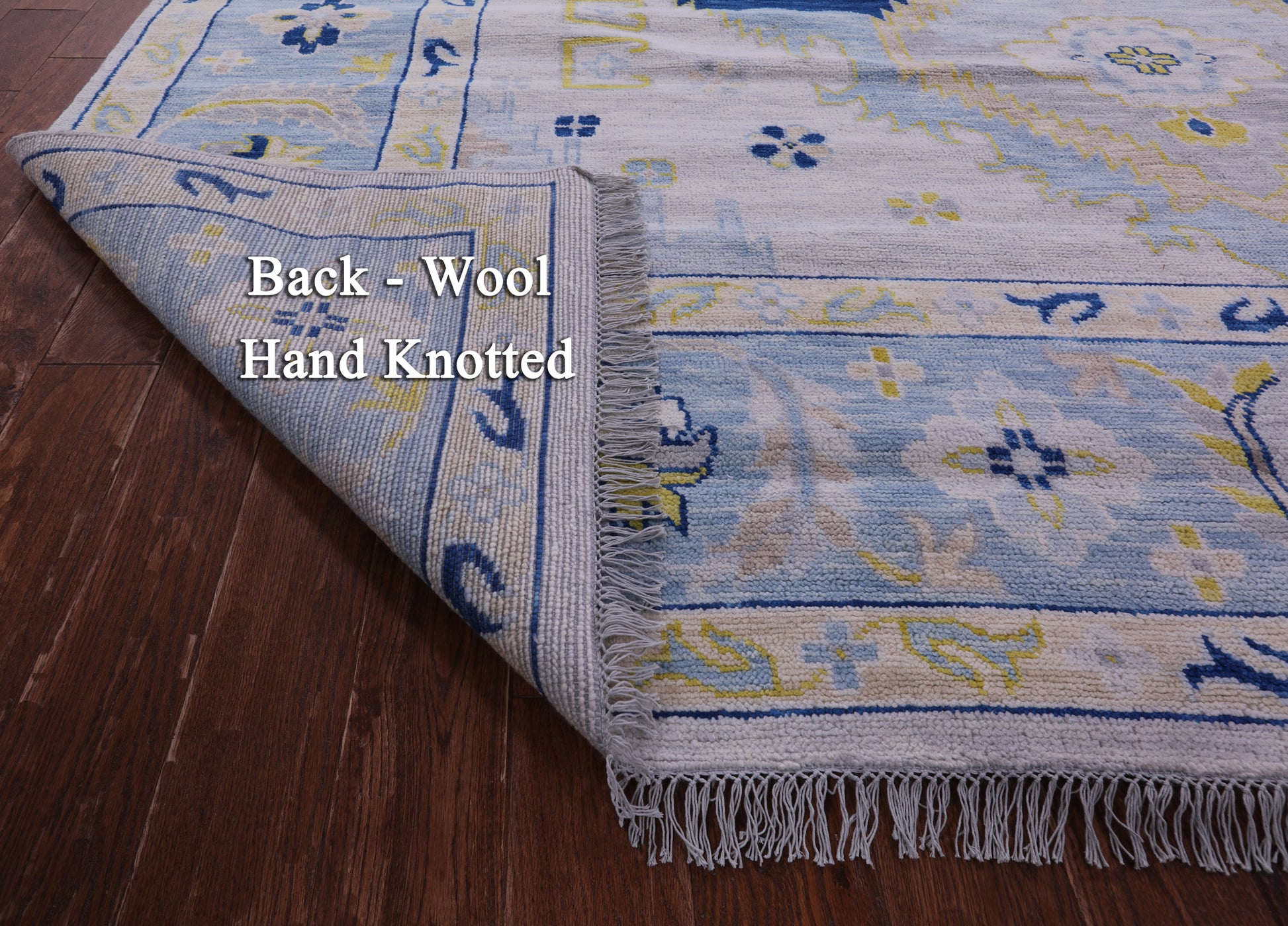 Blue Persian Bakshaish Hand Knotted Wool Rug - 10' 3" X 13' 7" - Golden Nile