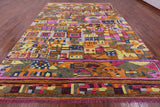 Tribal Moroccan Hand Knotted Wool Rug - 10' 2" X 13' 11" - Golden Nile
