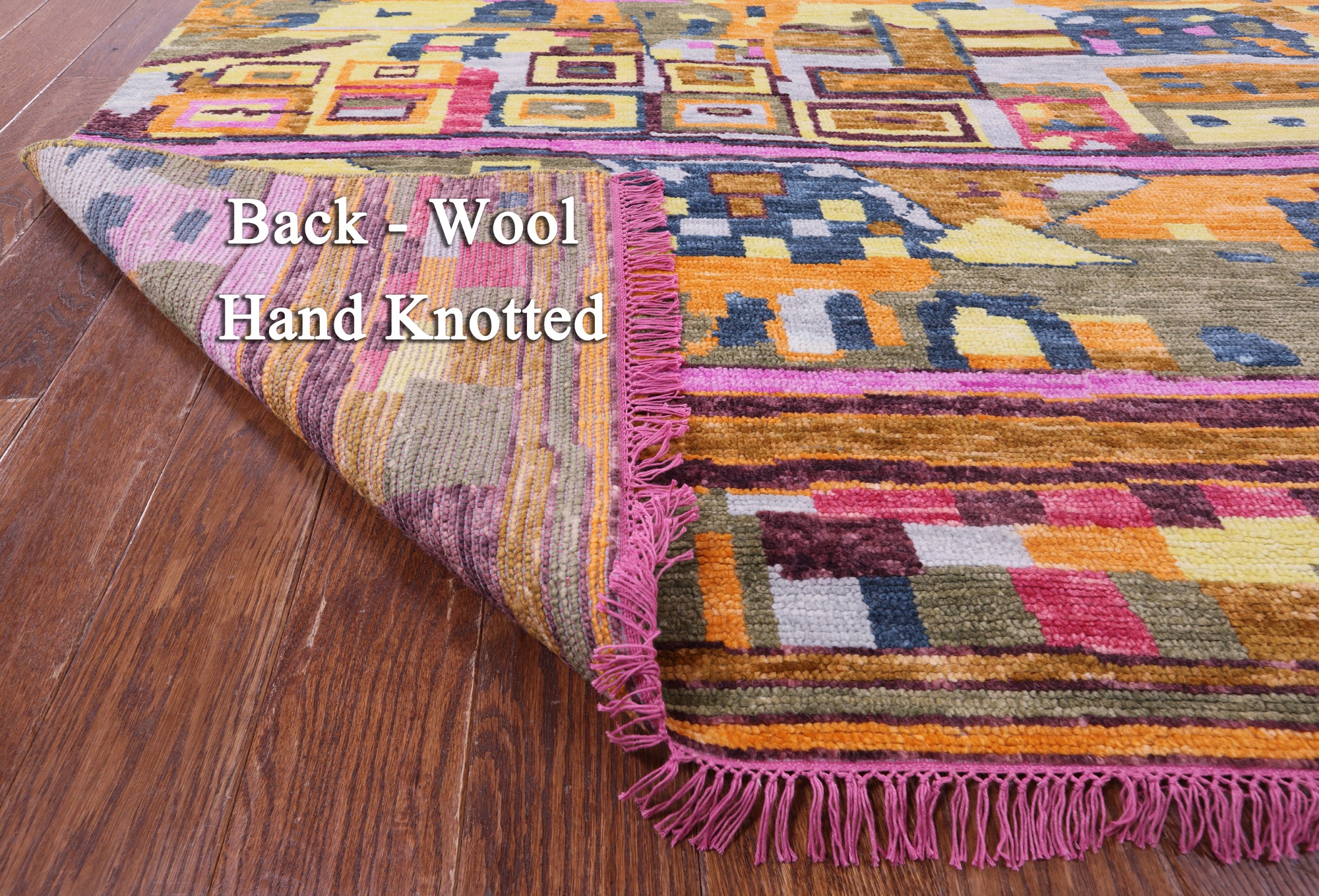 Tribal Moroccan Hand Knotted Wool Rug - 10' 2" X 13' 11" - Golden Nile