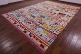 Tribal Moroccan Hand Knotted Wool Rug - 9' 11" X 14' 2" - Golden Nile
