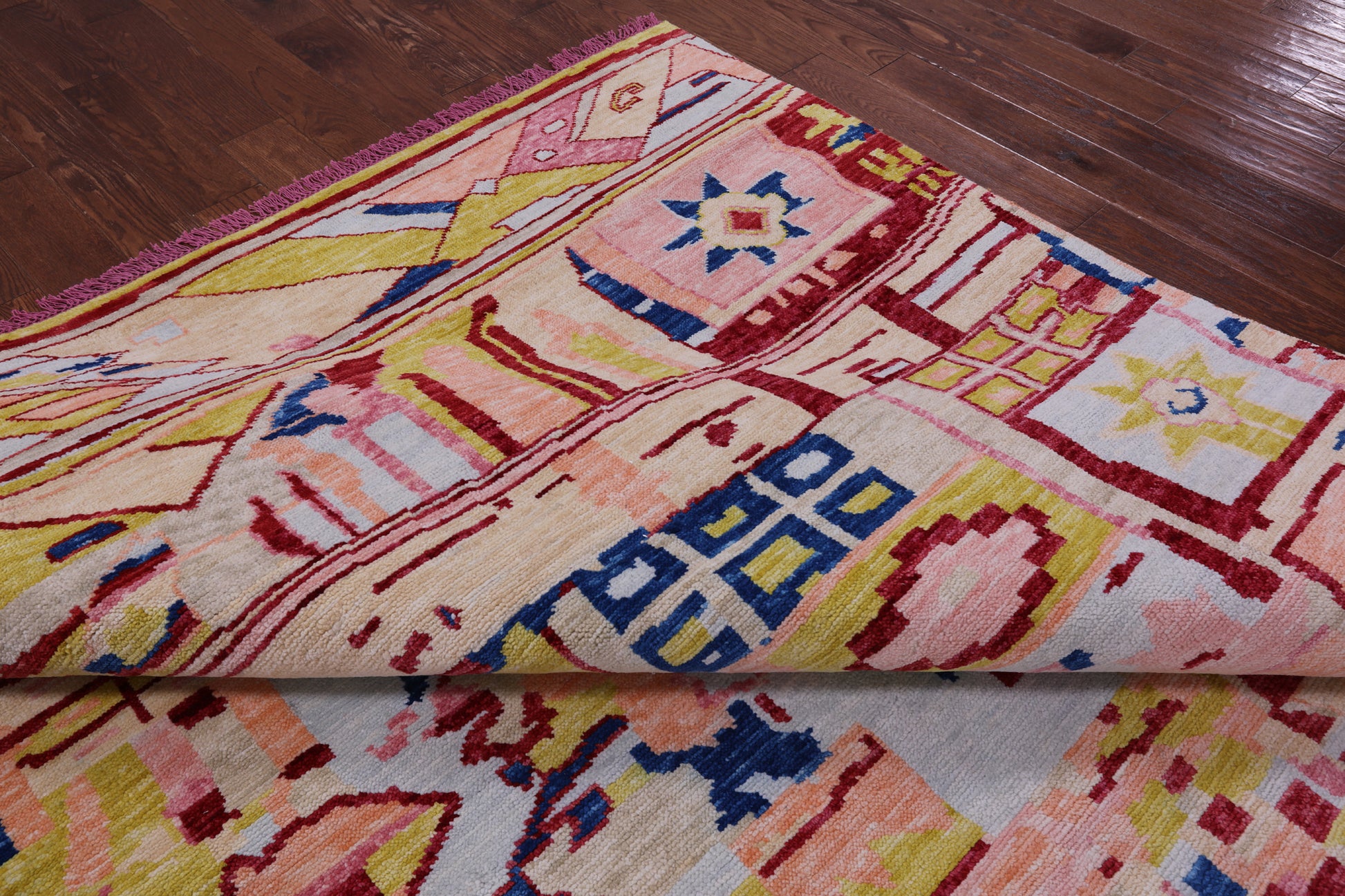 Tribal Moroccan Hand Knotted Wool Rug - 9' 11" X 14' 2" - Golden Nile