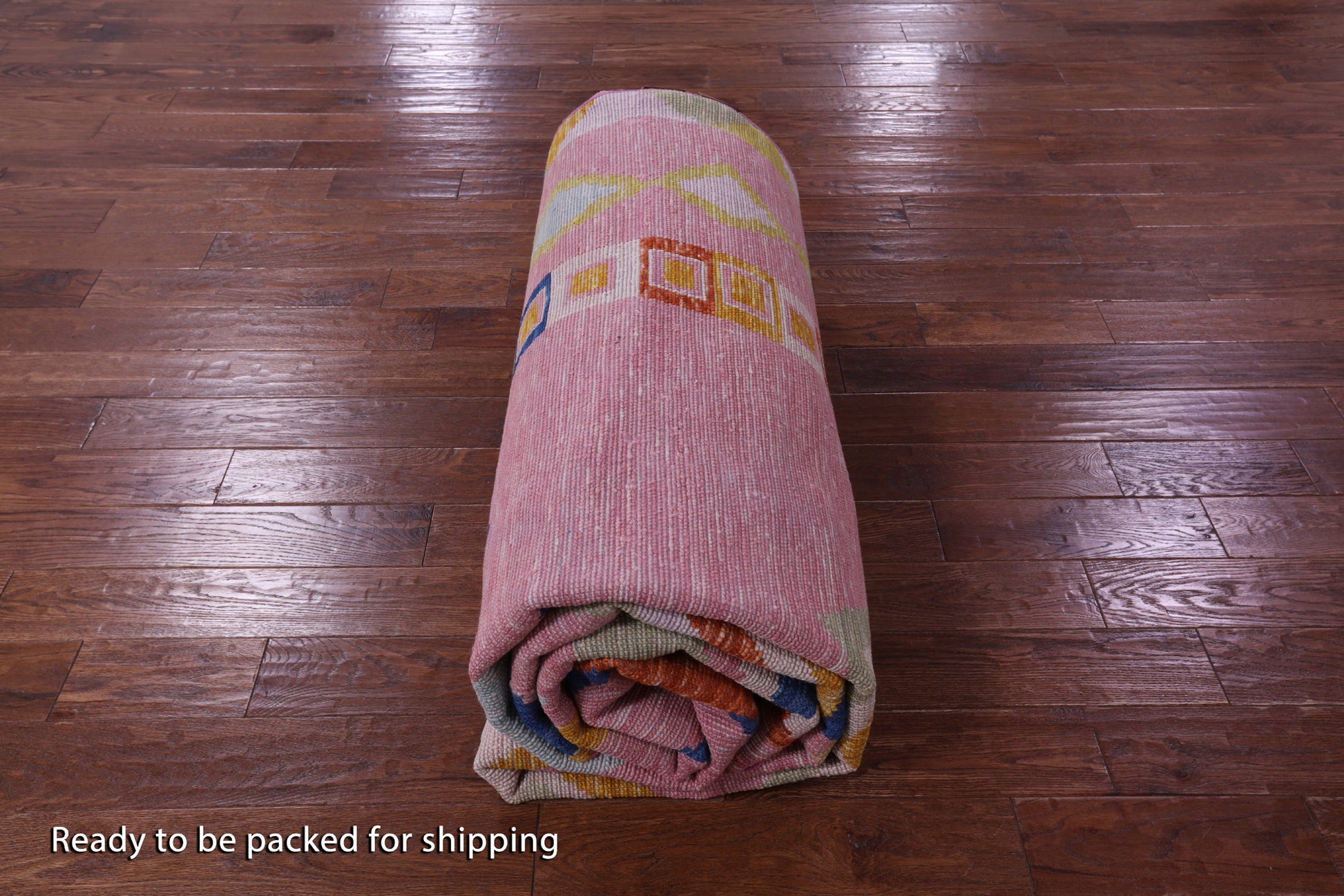 Pink Tribal Moroccan Hand Knotted Wool Rug - 10' 2" X 13' 10" - Golden Nile