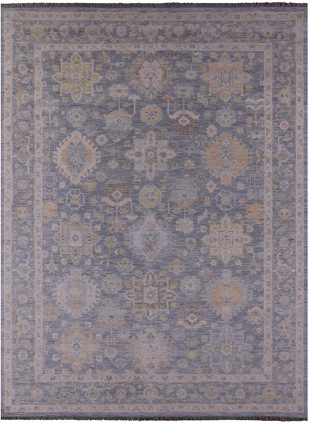 Grey Persian Fine Serapi Hand Knotted Wool Rug - 9' 10" X 13' 9" - Golden Nile
