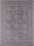 Grey Persian Fine Serapi Hand Knotted Wool Rug - 9' 10" X 13' 9" - Golden Nile