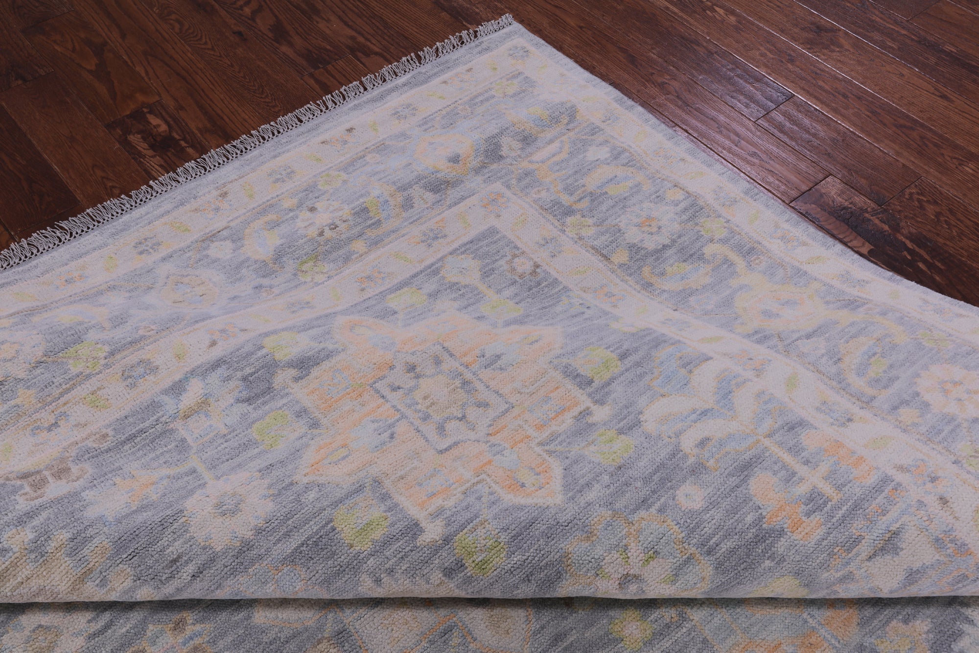 Grey Persian Fine Serapi Hand Knotted Wool Rug - 9' 10" X 13' 9" - Golden Nile