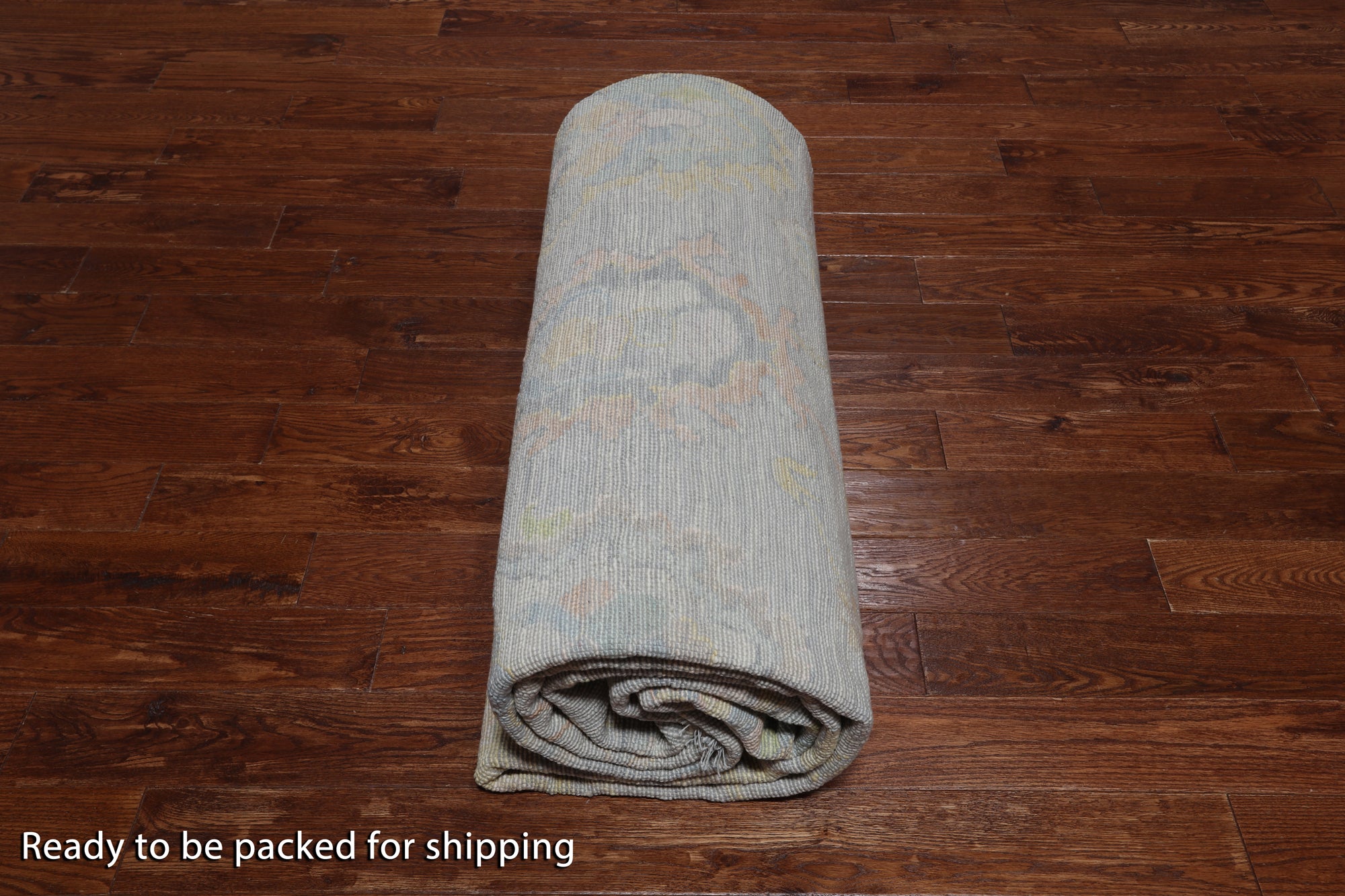 SUPER SALE Silver Turkish Oushak Handmade Wool Rug - 10' 2" X 13' 10"