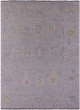 Silver Turkish Oushak Handmade Wool Rug - 10' 2" X 13' 10" - Golden Nile