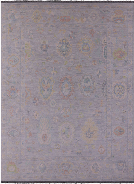 Silver Turkish Oushak Handmade Wool Rug - 10' 2" X 13' 10" - Golden Nile