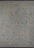 SUPER SALE Silver Turkish Oushak Handmade Wool Rug - 10' 2" X 13' 10"