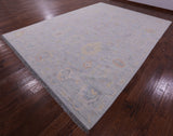 Silver Turkish Oushak Handmade Wool Rug - 10' 2" X 13' 10" - Golden Nile