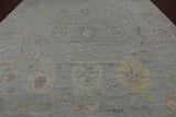SUPER SALE Silver Turkish Oushak Handmade Wool Rug - 10' 2" X 13' 10"