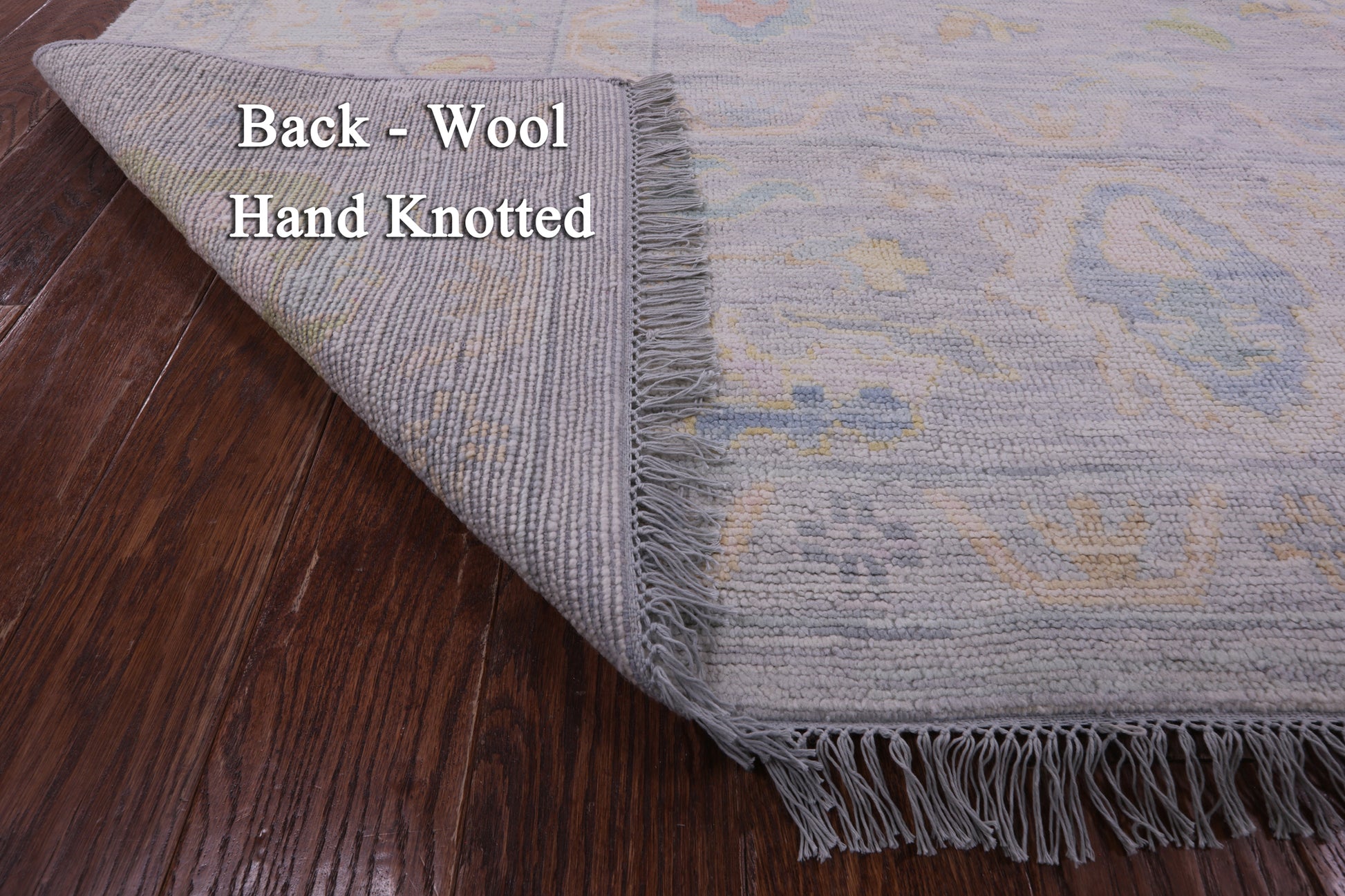 Silver Turkish Oushak Handmade Wool Rug - 10' 2" X 13' 10" - Golden Nile