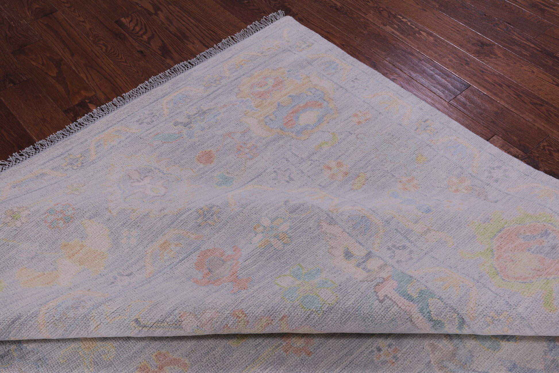Silver Turkish Oushak Handmade Wool Rug - 10' 2" X 13' 10" - Golden Nile