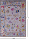 Grey Persian Sultanabad Hand Knotted Wool Rug - 10' 1" X 13' 11" - Golden Nile