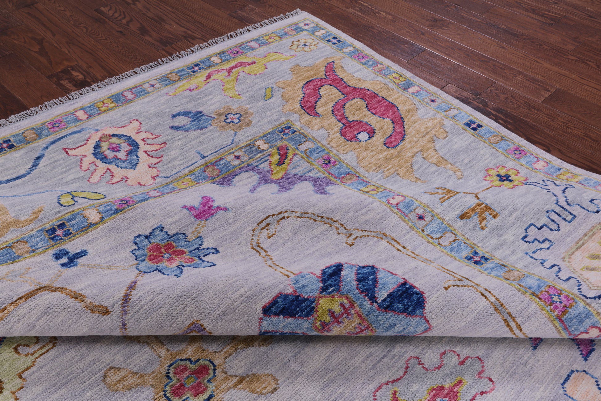 Grey Persian Sultanabad Hand Knotted Wool Rug - 10' 1" X 13' 11" - Golden Nile