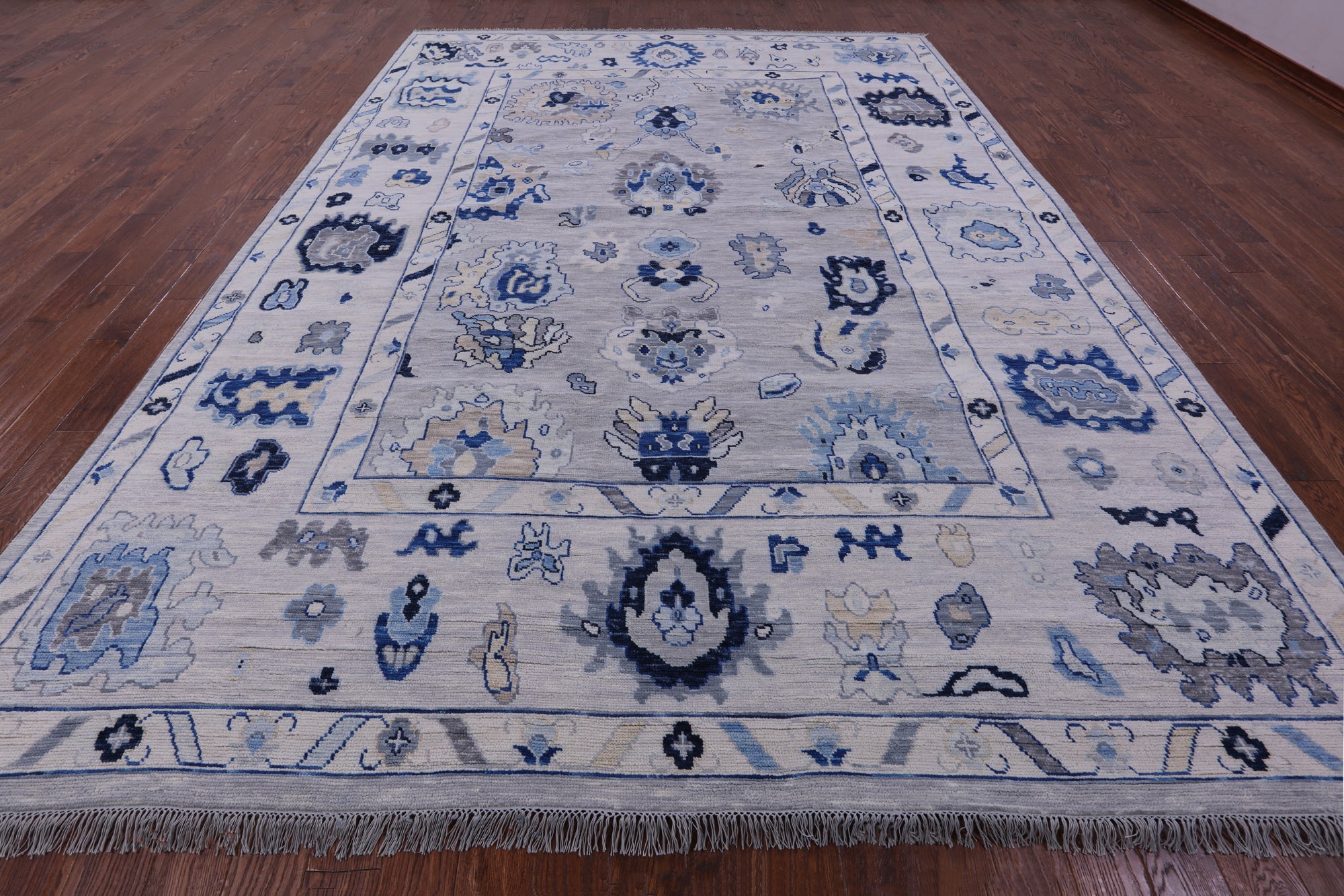 Grey Persian Sultanabad Hand Knotted Wool Rug - 10' 0" X 14' 0" - Golden Nile