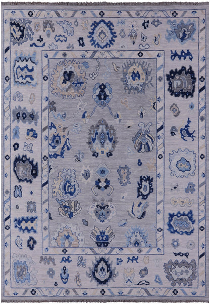 Grey Persian Sultanabad Hand Knotted Wool Rug - 10' 0" X 14' 0" - Golden Nile